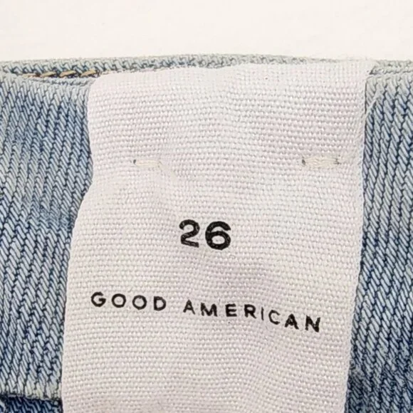 NWT Good American Flare Leg  Jeans sz 26 Light Wash Denim With Flat-Tummy Tech - Picture 10 of 14